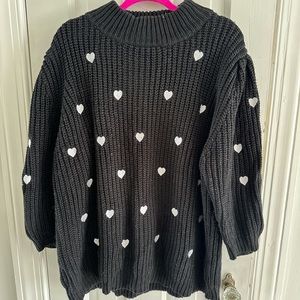 Anthropologie Heart Sweater